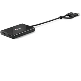 Club 3D USB Typ-C (mit USB Typ-A Adapter) auf dualen HDMI (4K60Hz) Video Splitter mit DisplayLink