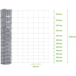 MR-Shop Wildzaun Knotengeflecht 150/13/15 L