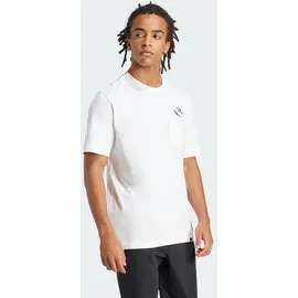 adidas Lounge Slides Graphic Pocket T-Shirt - white