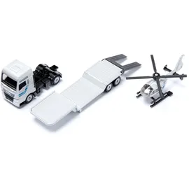 Siku 1759 - MAN Lkw mit Polizei Helikopter Blau/Silber 1:87