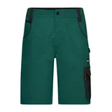 Workwear Bermudas - STRONG - Spezialisierte Arbeitsshorts mit funktionellen Details schwarz/grün, Gr. 54