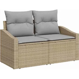 vidaXL Garten Essgruppe 6-tlg. Beige/Hellgrau
