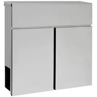 V2Aox Edelstahl Modern Briefkasten Wandbriefkasten Postkasten Zeitungsrolle Zeitungsfach