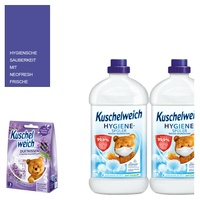 (1L|6,00) 3tlg. Kuschelweich Hygiene-Spüler Desinfektion + Duftsäckchen Lila