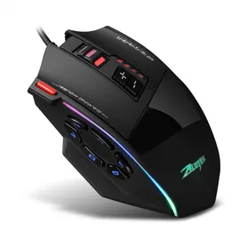 docooler Zelotes C-13 Gaming Maus Wired 10000DPI,RGB,mit 13 Programmiertasten Einstellbar,128 KB Integrierter Speicher