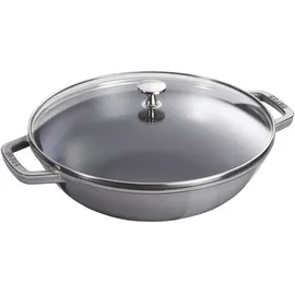 Staub Wok 30 cm, rund, Graphitgrau