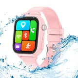 Smartwatch Kinder mit GPS und Telefon, 4G Kinder Smartwatch mit Videoanruf Anruffunktion, Wasserdicht GPS Uhr Kinder SOS Schulmodus WIFI Spiel Schrittzähler Wecker, Kinderuhr Junge Geschenk Mädchen