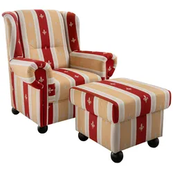 Sesselset Torello Rot Mikrofaser