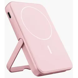 5000 mAh Powerbank USB Typ-C Kabelloses Laden  Wireless Magnetic (Pink) 