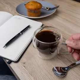 Intirilife Doppelwandiges Thermoglas 0,1 l 4-tlg.