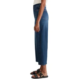 Marc O'Polo "aus Organic-Cotton-Mix-Stretch", Damen, Gr. 27, Länge 32, blau (dunkelblau), Obermaterial: 90% Baumwolle, 9% Polyester, 1% Elasthan, unifarben, weit knöchellang, Jeans