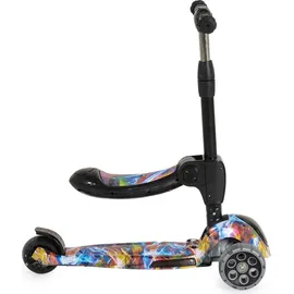 Byox Kinderroller Rumble Sitz, Musik, Lichter, höhenverstellbar, PU-Leuchträder bunt