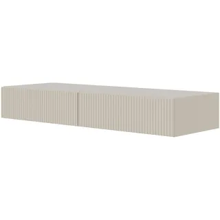 Selsey Schminktisch Makeup Tisch Frisiertisch Hängend Kosmetiktisch 110 cm mit Schubladen, Graubeige