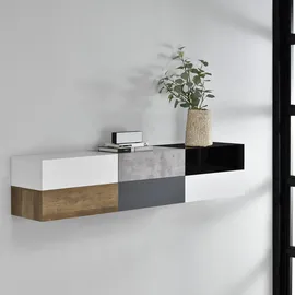 [en.casa] Wandregal Oslo 46 x 30 x 15 cm Mehrfarbig