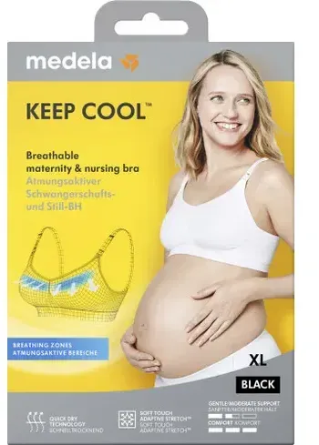 Medela Keep CoolTM Schwangerschafts- und Still-BH schwarz - schwarz