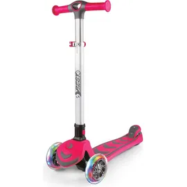 Best Sporting Tretroller, 4-Rad-Scooter mit LED-Lichtern in pink