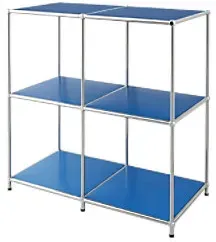 floordirekt Concept Epure Stahl Beistelltisch 780 x 400 x 820 mm Blau