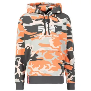 Alpha Industries Basic Camo Kapuzenpullover Orange Grey Camo 2XL