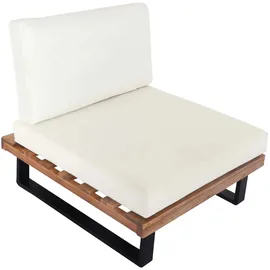 MCW MCW-H54 Loungesessel hellbraun cremeweiß