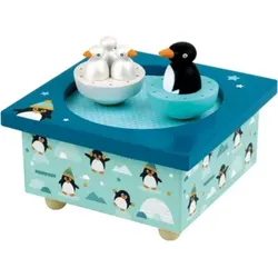 TROUSSELIER 6295008 Spieluhr mit tanzenden Pinguine, magnetisch