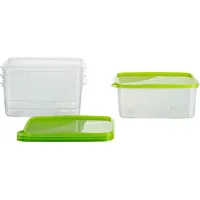 MiraHome Vorratsdosen Sets verschiedene Größen rechteckig grün – Vorratsdosen mit Deckel Luftdicht – Gefrierdosen für Mealprep – Austrian... - Grün