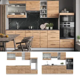 Vicco Küchenzeile Fame-Line 280 cm Eiche/Weiß