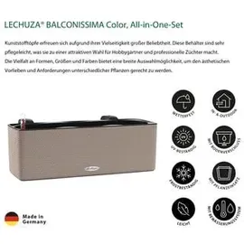 LECHUZA Cube Color Triple 40 x 14 x 13,5 cm sandbraun