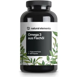 Natural Elements Omega 3 Fischöl Kapseln 180 Kapseln
