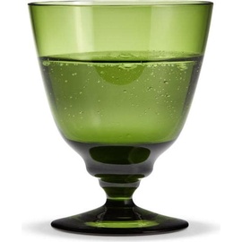 Holmegaard Flow Wasserglas mit Fuß, Trinkgläser, grün