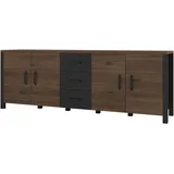 Home Affaire Sideboard »Olin«, Breite 220cm, braun