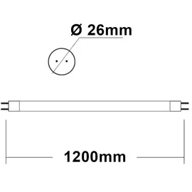 ISOLED T8 LED Röhre Nano+ 113314 18 W G13 kaltweiß 120 cm
