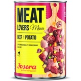 Josera Meatlovers Menu Beef with Potato | Nassfutter für Hunde | hoher Fleischanteil | getreidefrei | mit Kartoffeln 6x800 g