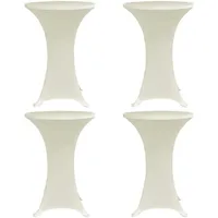 VidaXL Stehtischhussen 4 Stk. Ø 80 cm Creme Stretch