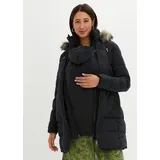 bonprix 3-in-1 warm wattierte Umstands- und Tragejacke, schwarz, Gr.40, Wattierte Schwangerschaftsjacke für die Schwangerschaft und danach