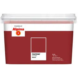 ALPINA Wandfarbe »PANTONE«, Merlot, matt, 2,5 l - rot