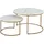 [en.casa] Couchtisch Christchurch 2er Set Marmoroptik, Weiß/Gold