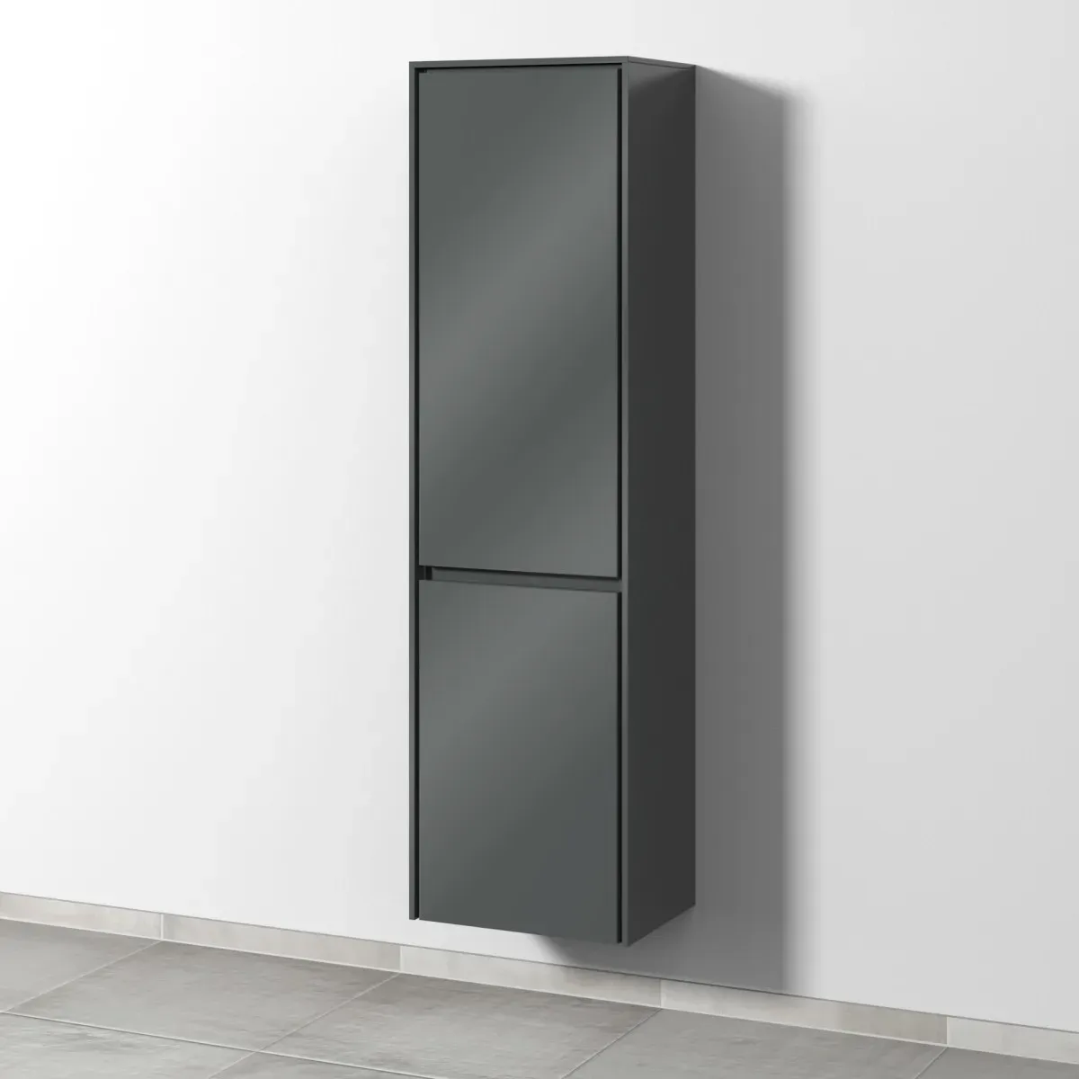 Sanipa Twiga Hochschrank mit 2 Türen, Weiß-Glanz, SY10778 SY10778