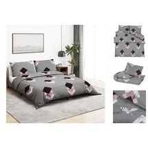 vidaXL Bettwäsche-Set Grau 220 x 240 cm + 80 x 80 cm