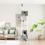 Kratzbaum Deckenhoch Hellgrau 277-303 cm , Kratzbäume Design 2024 - Grau