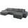 altdecor Ecksofa Cord 6-Sitzer Dunkelgrau