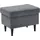 ed exciting design Hocker Oskar 100% Polyester 63 x 43 x 42 cm Grau