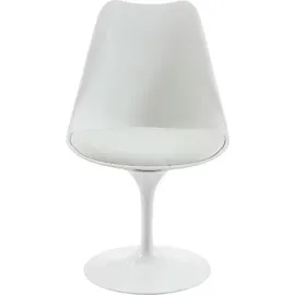 vente-unique Stuhl Polypropylen & Metall Weiß 2er Set