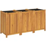 vidaXL Pflanzkübel mit Einlage 150 x 50 x 75 cm Braun