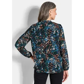 GOLDNER Leichte Jersey-Druckbluse blau 21