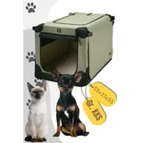 Maelson Soft Kennel faltbare Hundebox -beige - XXS - (52 x 33 x 33cm)