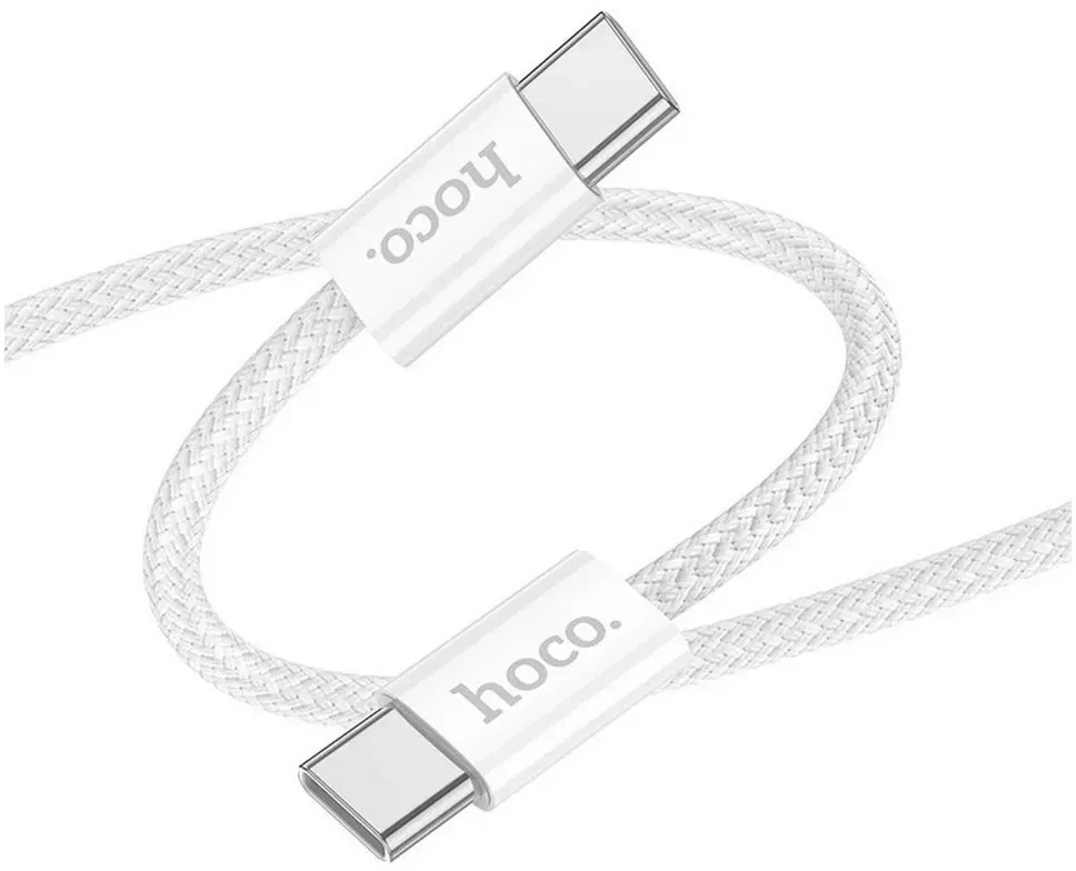 HOCO Ladekabel / Datenkabel USB Typ C auf USB Typ C Weiß Schnellladekabel Smartphone-Kabel, (100 cm)