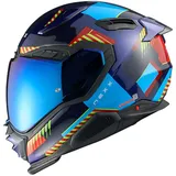 NEXX X.wst3 Fluence Integralhelm - Schwarz/Blau/Rot / XXL