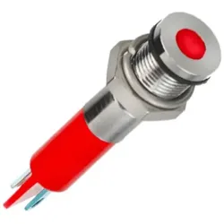 APEM Q8F1C R24E, Industrielle Maschinenleuchten, LED, 1 Lampen, Chrom, Rot, Rot,