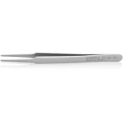 Präzisions-Pinzette 92 52 23 rostfrei gerade abgerundet glatt 120mm - silberfarben