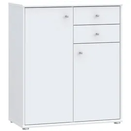 Forte Kombikommode 73,7 x 85,5 x 34,8 cm Weiß